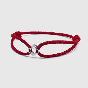 CRAFTD London Red Cord Bracelet (Silver) - One Size (Adjustable)