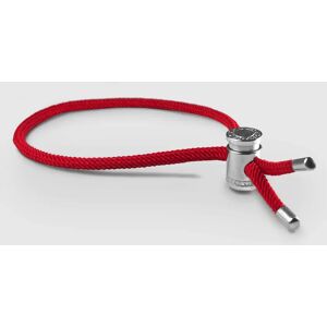 CRAFTD London Red Cord Toggle Bracelet (Silver) - One Size (Adjustable)