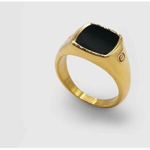 CRAFTD London Squared Stone Signet Ring (Gold) - S