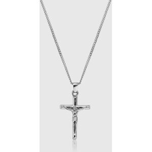 Silver Crucifix Men's Pendant Necklace   CRAFTD London