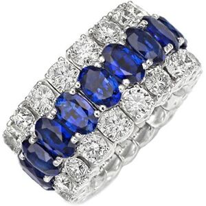 Archive Picchiotti Xpandable 18ct White Gold 6.88ct Diamond Sapphire Eternity Ring