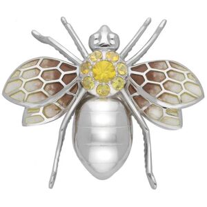 C W Sellors Sterling Silver Yellow Sapphire Enamel House Style Wasp Brooch