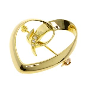 Tiffany & Co. TIFFANY Heart Diamond Brooch, 18K Yellow Gold, Women's, &Co.