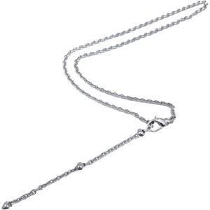 Bulgari 3 Ball Chain Necklace K18WG 22.9g White Gold Women Men Unisex