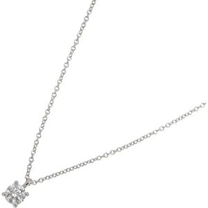 TIFFANY & Co. Solitaire Diamond 0.32ct G/VVS1/EX Necklace 46cm Pt Platinum