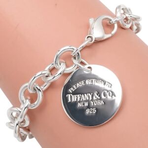 Tiffany & Co. TIFFANY&Co. Return to Round Tag Bracelet Silver 925 Approx. 36g I112223069