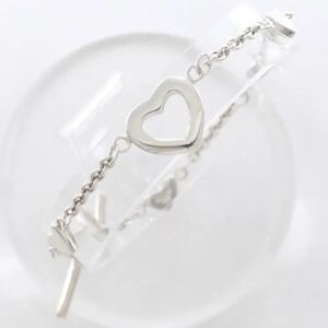 Tiffany & Co. TIFFANY Heart Link Toggle Silver Bracelet Total Weight Approx. 6.6g 17cm Jewelry