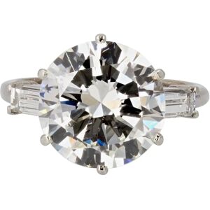 Vintage 1970s French Mauboussin 4, 17 Carat Diamond Platinum Solitaire Ring