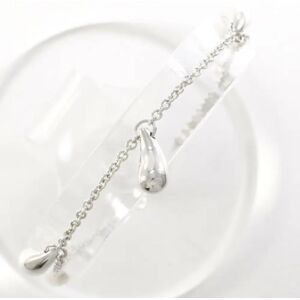 Tiffany & Co. TIFFANY Teardrop Silver Bracelet Total Weight Approximately 5.8g 17cm Jewelry