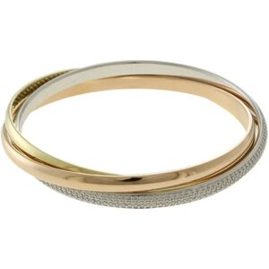 Cartier Trinity Bracelet Bangle K18 Yellow Gold Diamond Ladies