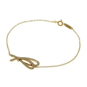 Tiffany & Co. TIFFANY&Co. Bow tie bracelet K18 pink gold diamond ladies