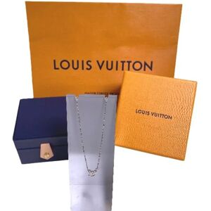 LOUIS VUITTON Pendantiff Ideal Blossom LV White Gold x Diamond 750WG Q93653 Silver Necklace