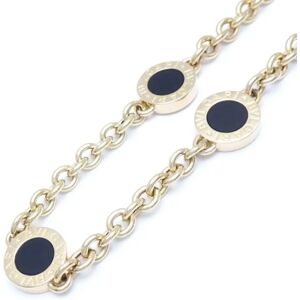 Bulgari  Necklace Onyx 3P 3 Motif K18YG Yellow Gold 290834