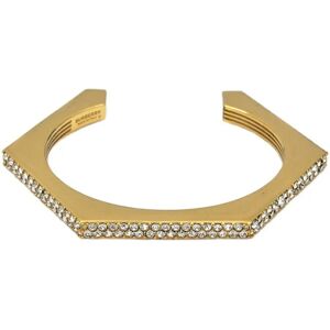 Bangle Gold Clear Stone 80326341 M GP Rhinestone BURBERRY Crystal Detail Bracelet Nut Motif Jewelry Cuffs Ladies