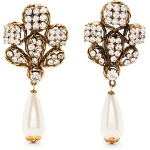 Chanel Pearl and Rhinestone Earrings, Gold Plated/WhiteThis item has been used and may have some minor flaws. Before purchasing, please refer to the images for the exact condition of the item.