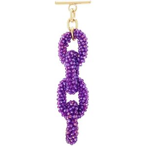 Sarah Haran Accessories Sarah Haran Kings Knot Tassel - Gold / Purple Sparkle - Female