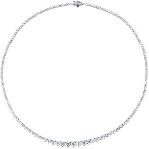 Mappin & Webb 18ct White Gold 10.17cttw Diamond Graduated Line Necklace