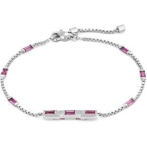 18ct White Gold Pink Tourmaline Gucci Link to Love Bracelet