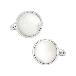 Cufflinks Inc Silver-Tone Mother of Pearl Cufflinks  - White - Size: One Sizemale