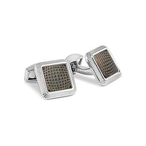 Tateossian Spazio Mother of Pearl Square Cufflinks  - Blackmale