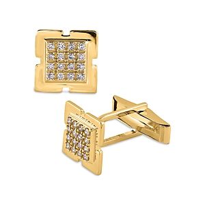 Bloomingdale's Diamond Geometric Cufflinks in 14K Yellow Gold, 0.50 ct. t.w. - 100% Exclusive  - Gold