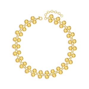 Gurhan 22 & 24K Yellow Gold Spell Diamond Hammered Lentil Statement Necklace, 16.5-18.5  - Gold