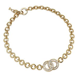 Temple St. Clair 18K Yellow Gold Diamond Wheel Interlocking O Necklace - 150th Anniversary Exclusive  - White/Gold