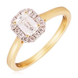 Diamonds 0.66ct Lab Created Diamond Emerald Cut Ring 18ct Gold