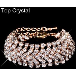 hesperian049 Shiny Rhinestone Wide Bracelet for Women Gift Brand Designer Charming Bride Wedding Crystal Jewelry