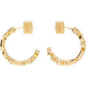 Burberry Gold Logo Hoop Earrings  - Light Gold - Size: UNI - female