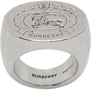 Burberry Silver EKD Ring  - A1504 VINTAGE STEEL - Size: Medium - male