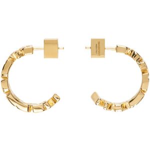 Burberry Gold Logo Hoop Earrings  - LIGHT GOLD - Size: UNI - female