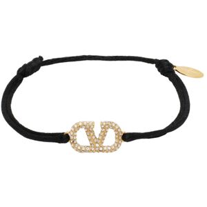 Valentino Garavani Black VLogo Signature Bracelet  - 32U Nero/Crys Silv - Size: UNI - female