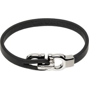 Ferragamo Black Gancini Bracelet  - NERO/PALL LUCIDO - Size: UNI - male