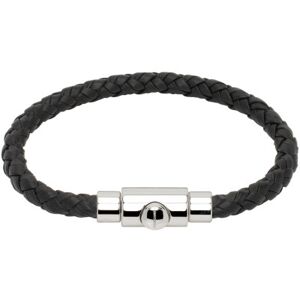 Ferragamo Black Braided Leather Bracelet  - NERO+PLD LUCID - Size: UNI - male