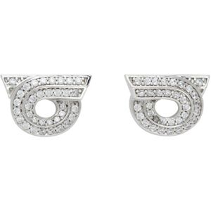 Ferragamo Silver Gancini Cufflinks  - PLD/CRYSTAL - Size: UNI - male