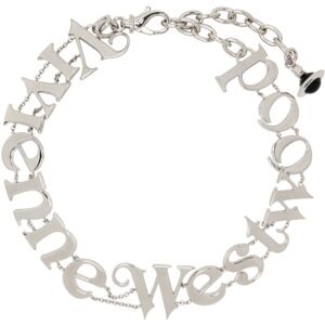 Vivienne Westwood Silver Raimunda Choker  - P107 Platinum/Black - Size: UNI - female