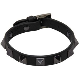 Valentino Garavani Black Rockstud Bracelet  - NERO - Size: UNI - male
