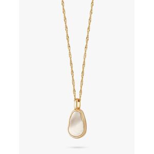 Daisy Tech London Isla Mother of Pearl Pendant Necklace, Gold - Gold - Female
