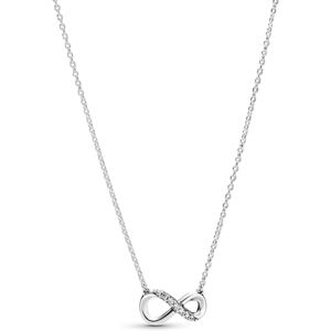 Pandora Passions Infinity sterling silver collier with clear cubic zirconia, 50