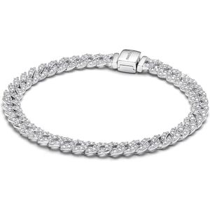 Pandora Timeless Sterling silver pavé bracelet with clear cubic zirconia, 20