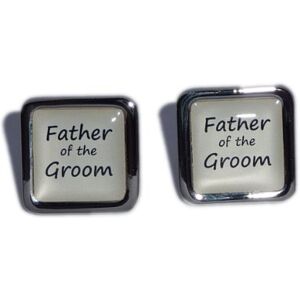 Glam - Wedding Cufflinks/ivory Father of the Groom Ivory Square Wedding Cufflinks.