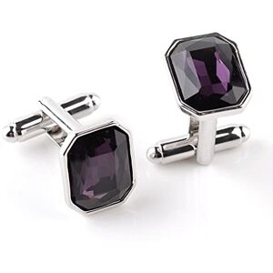 Xqmart Crystal cufflinks for men business cufflinks men's shirt cufflinks gifts (C 17mm*12mm)