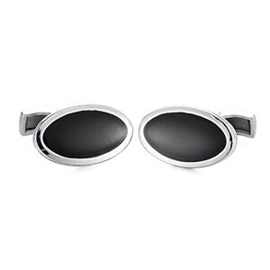 DLKSH 1 Pair minimalist design enamel craft black oval Cufflinks fashion accessories men Cufflinks-default