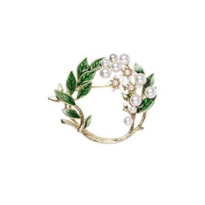 Haoduoo Pin Jewelry Gifts for Women Ladies Fashion Elegant Accessories Gardenia Wreath Brooch Luxury Wedding Banquet Brooch Accessories Brooches & Pins