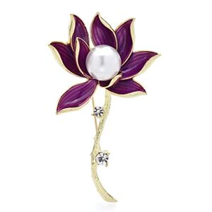 Shoukaii Flower Brooches Pins for Women Unisex 3-Color Enamel Flower Party Office Brooch (Color : C, Size (Color : C, Size (Color : C, Size : As the picture shows)