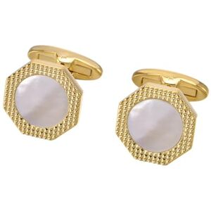 Vxitoaoz Cufflink 2 Pieces Men'S Suit Shirt Mother Of Pearl Cufflinks Button Cuff Studs, Gold