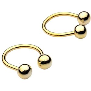 ANAZOZ Cuff Links for Groomsmen Gold,Cufflink Men Brass U-Shaped Round Ball Gold Cufflinks