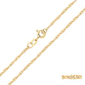 Old English Jewellers 9ct Yellow Gold on Silver Singapore Chain Necklace - 16 18 20 22 24 inch (18)