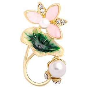 Haoduoo Flower Brooches Women Unisex 3-Color Enamel Party Office Brooch Pins (Color : B, Size (Color : A, Size(Color:C)